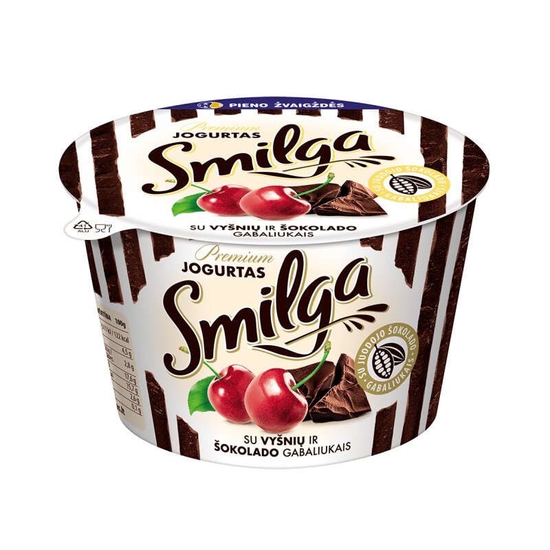 Jogurtas SMILGA PREMIUM su vyšniomis 200g