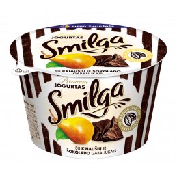 Jogurtas SMILGA su šokolado gabaliukais ir kriaušėmis 200g