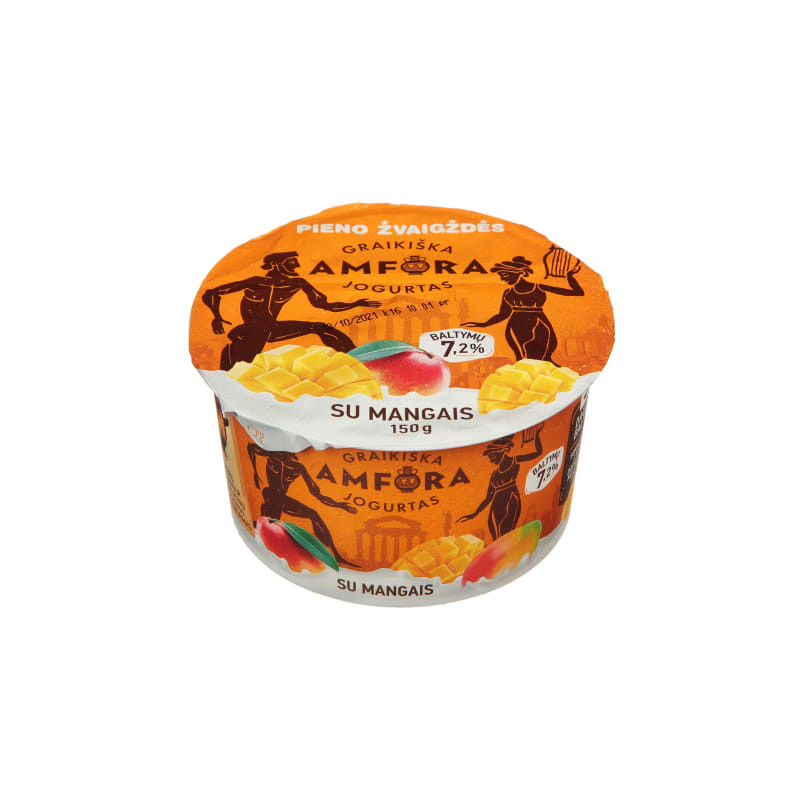 Jogurtas Graikiška Amfora 150g su mangais 3.1%