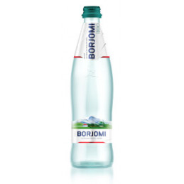 Gazuotas vanduo BORJOMI stikliniame butelyje, 500 ml