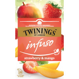 Arbata vaisinė Twinings  su braškėmis ir mangais 20X2g
