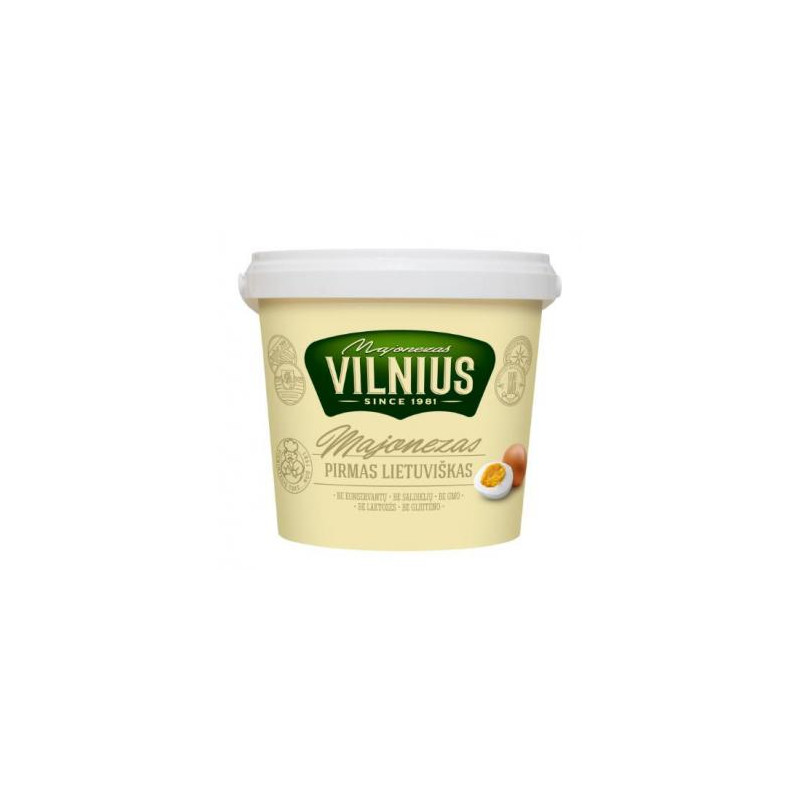 Majonezas  Vilnius  Pirmas Lietuviškas,1000ml/985g