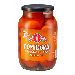 Marinuoti pomidorai su svogūnais ir morkomis  Mamos konservai, 1000g