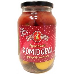 Marinuoti pomidorai  Mamos konservai spanguolių marinate,1kg