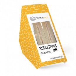 Sumuštinis  SIMPLE FOOD  su kumpiu 130g