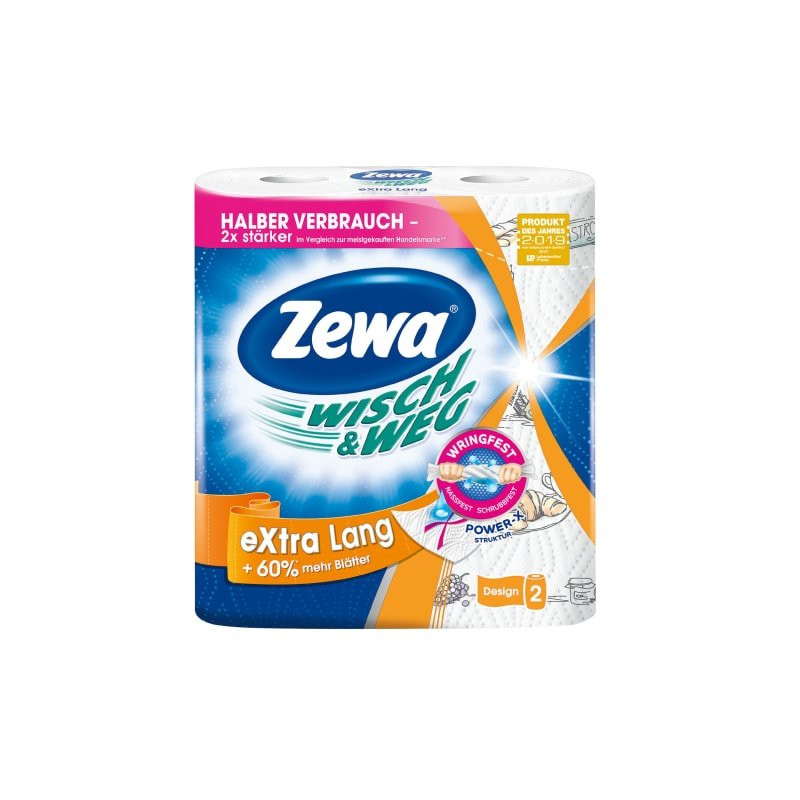 Popieriniai rankšluosčiai Zewa Wisch&Weg Extra Lang 2rit.