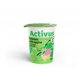 Greitai paruošiama avižinių drisnių košė Activus  su obuoliais 60g