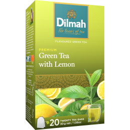 Arbata žalioji  DILMAH  Green Lemon, 30g
