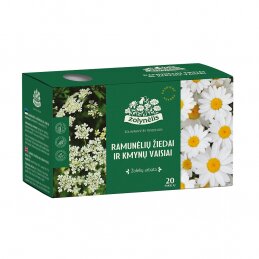 Žolelių arbata  Ramunėlių žiedai ir kmynų vaisiai , 24g Žolynėlis