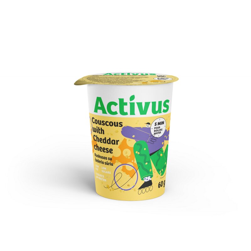 Kuskusas Activus  su čederio sūriu 60g