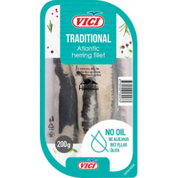 Sūdyta atlantinių silkių filė Traditional 200 g