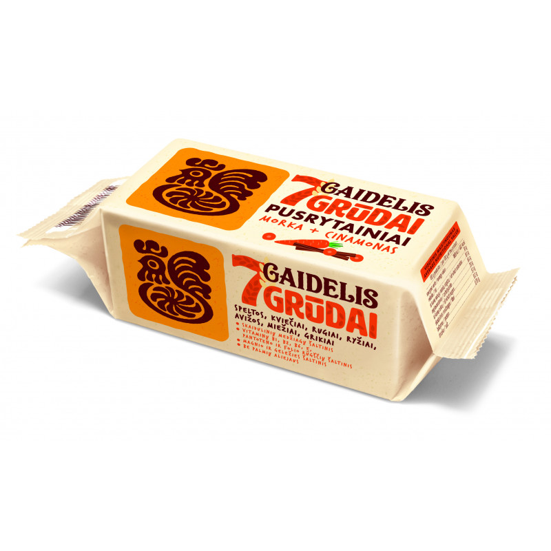 Sausainiai  Gaidelis 7 grūdai morka+cinamonas,160g