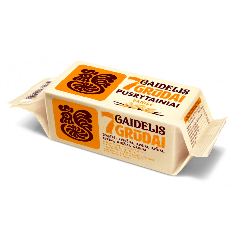 Sausainiai  Gaidelis 7 Grūdai  Vanilė 160g