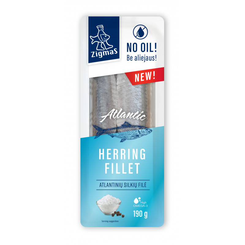 Sūdyta silkių filė be aliejaus  Zigmas 190g