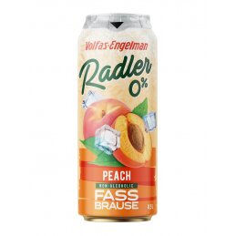 Gazuotas nealkoholinis alaus kokteilis Fassbrause su persikų sultimis 500 ml