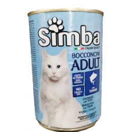 Visavertis konservuotas pašaras suaugusioms katėms Simba su tunu,415g