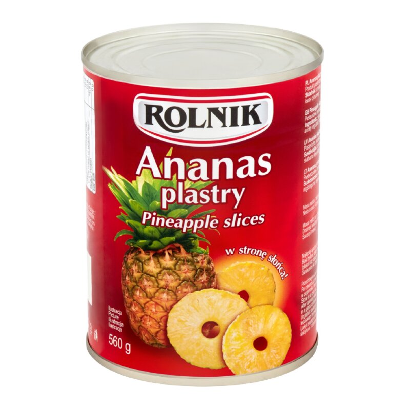 Ananasų griežinėliai sirupe  Rolnik  560/340g