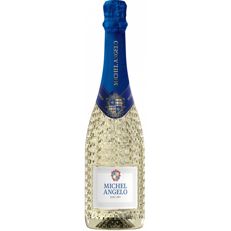 Baltas pusiau sausas putojantis vynas  Michel Angelo (11%), 750 ml