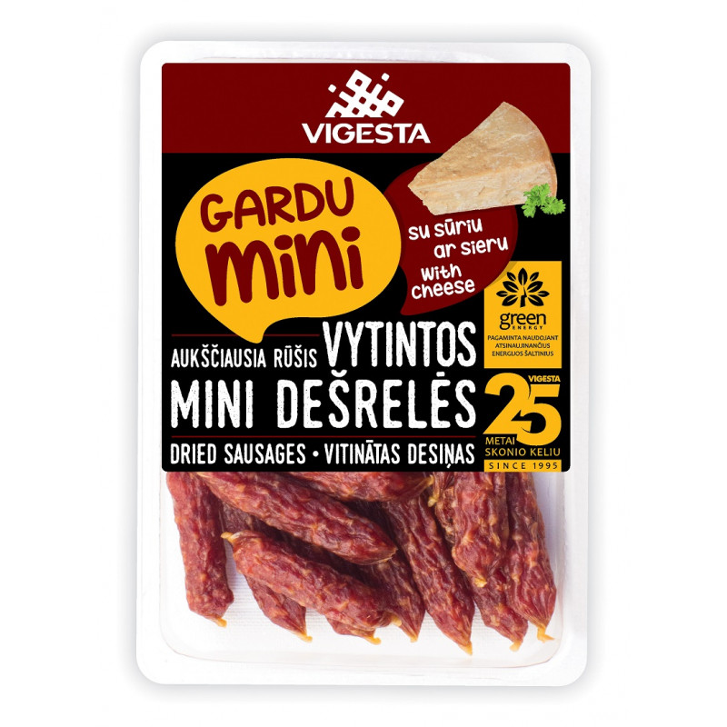 Vytintos dešrelės  GarduMini su sūriu, 175g
