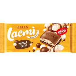 Pieninis akytasis šokoladas  Lacmi Bubble Crisp su pieniniu įdaru 85g