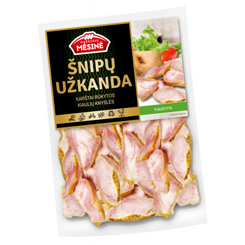 Karštai rūkytos kiaulių knyslės ''Šnipų užkanda'', 190g