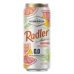 Nealkoholinis Alaus kokteilis  Gubernija  greifrutų-apelsinų skonio 500 ml