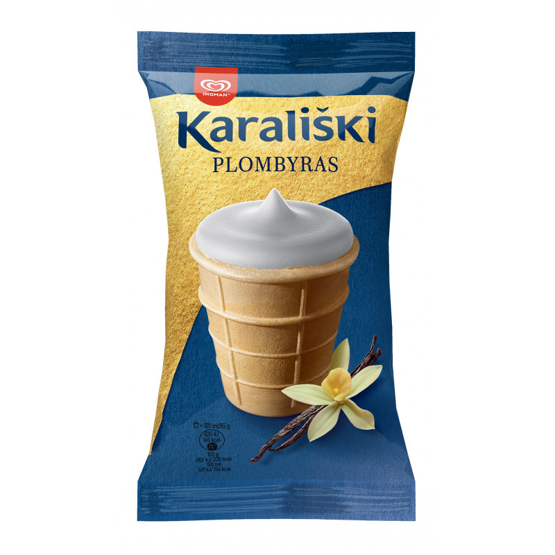 Plombyriniai ledai  Karališki  vaniliniai  120ml/67g
