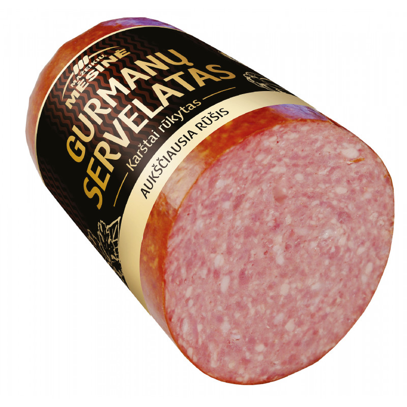 Karštai rūkytas servelatas  Gurmanų   Mažeikių mėsinė,1kg