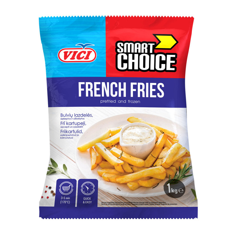 Bulvių  lazdelės  Smart Choice 1kg šaldytos