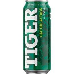 Gazuotas energinis gėrimas Tiger 500 ml kaktusų ir obuolių sulčių skonio