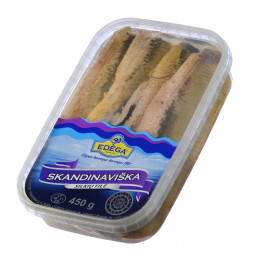 Sūdyta silkių filė  Skandinaviška  450g su aliejumi