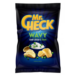 Bulvių traškučiai  Mr. Check  grietinės ir svogūnų skonio  90g