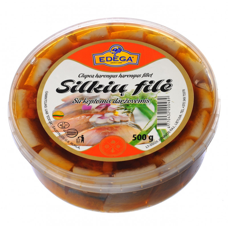 Silkių filė  Edega  su keptomis daržovėmis 500g
