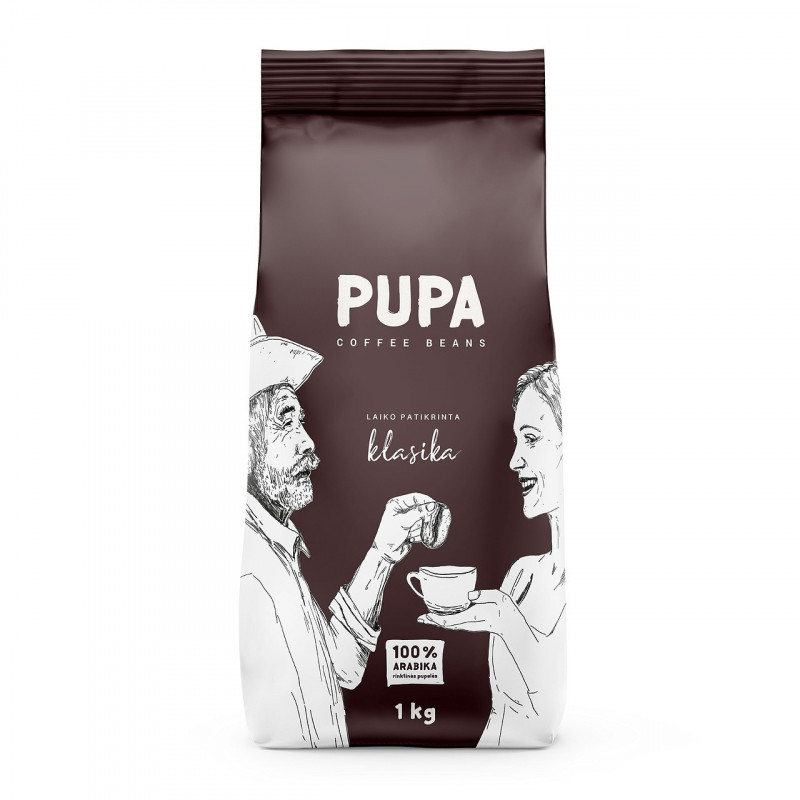 Lėto skrudinimo kavos pupelės  Pupa  1kg