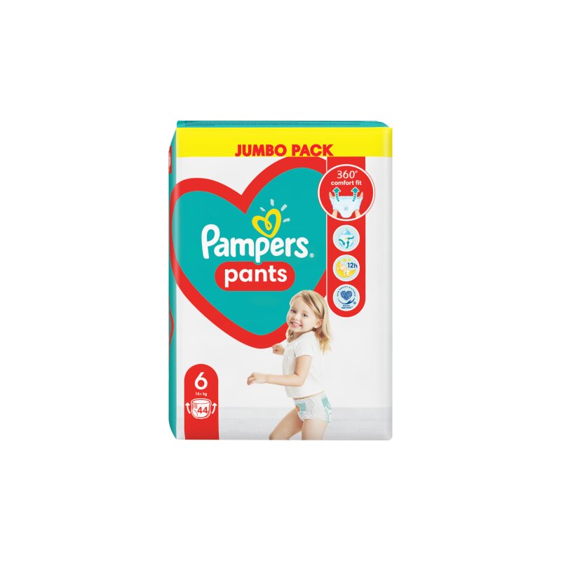 Sauskelnės Pampers Pants 6 dyd. 14-19kg,44vnt
