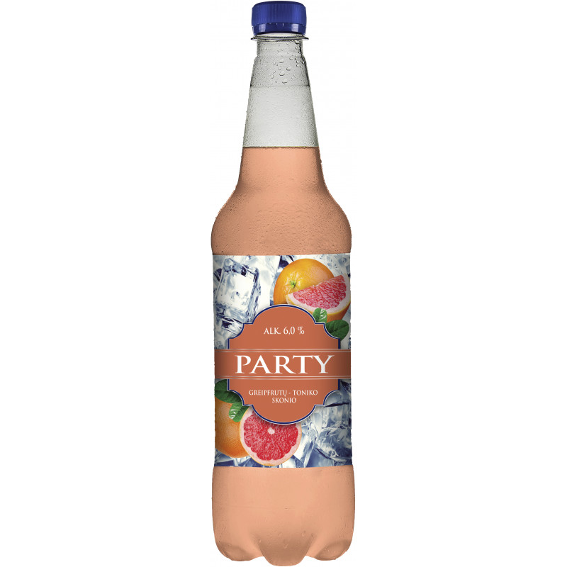 Gazuotas alaus kokteilis  Party greipfrutų- toniko skonio (6.0%), 1l