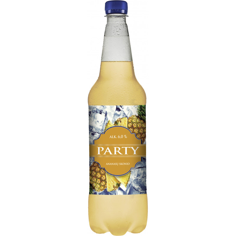 Gazuotas alaus kokteilis  Party ananasų skonio (6.0%), 1l