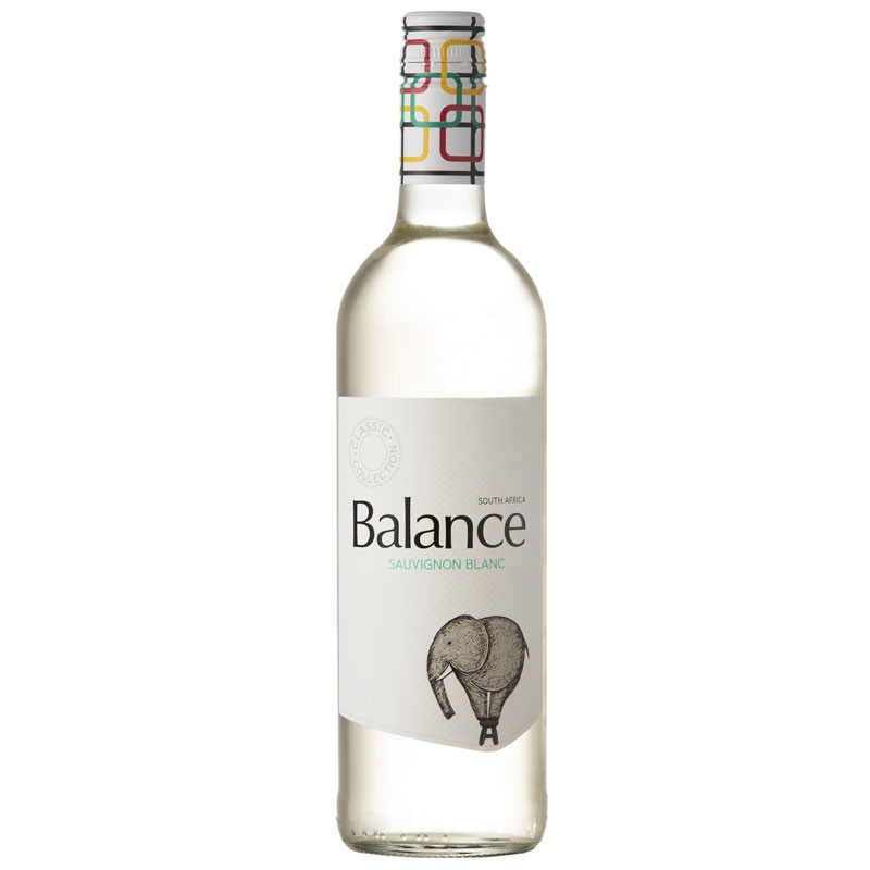 Vynas  Balance  baltas,  pusiau sausas (12%), 750 ml