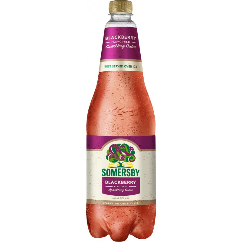 Gazuotas sidras  Somersby  gervuogių skonio (4.5%), 1l