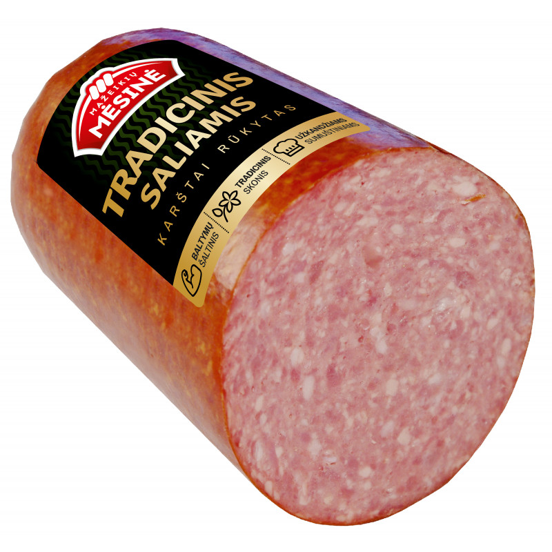 Karštai rūkytas TRADICINIS SALIAMIS, Ir., 600g