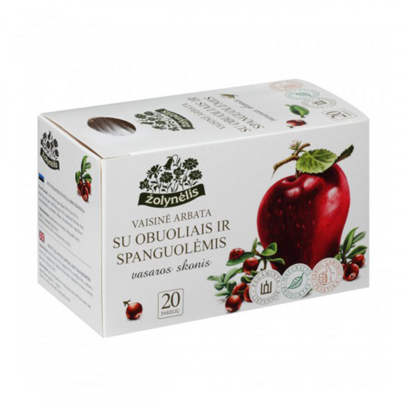 Arbata  Žolynėlis  su obuoliais ir spanguolėmis, 2.5g*20vnt.