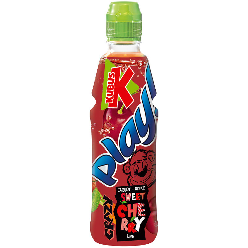 Trešnių-morkų-žaliujų citrinų gėrimas Kubus Play, 400 ml