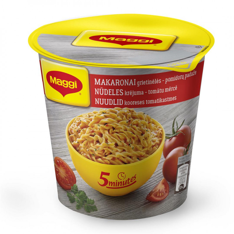 Greitai paruošiami makaronai Maggi  grietinėlės-pomidorų padaže 62g