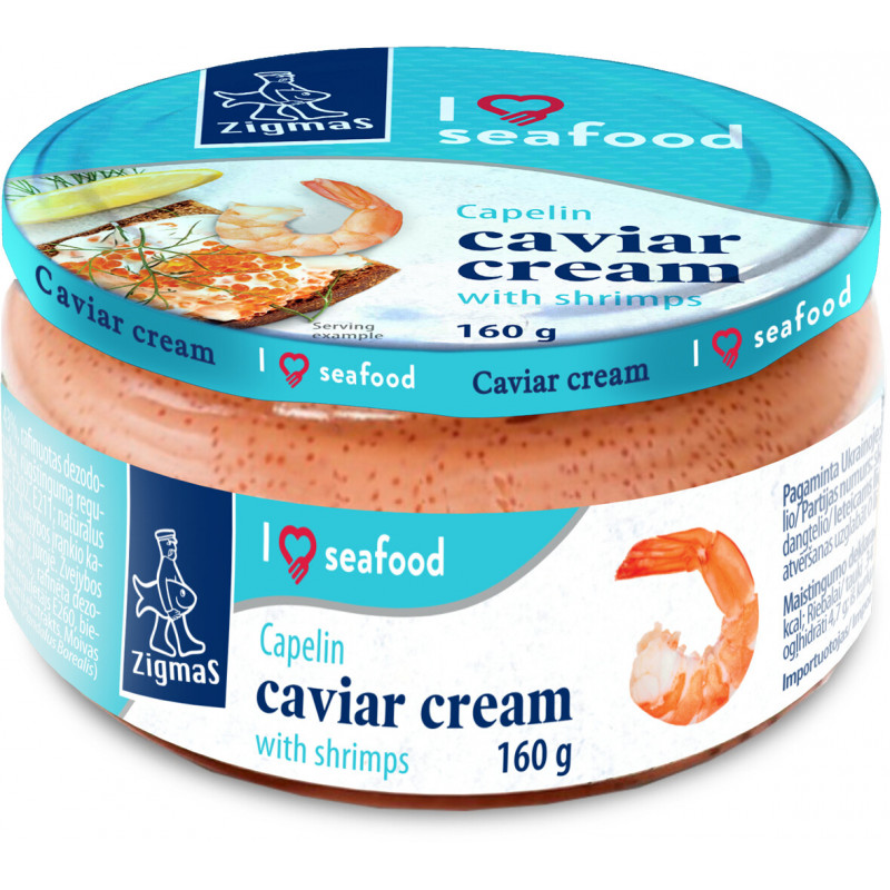 Užtepėlė  Zigmas  160g su Atlantinių silkių ikrais ir krevetėmis