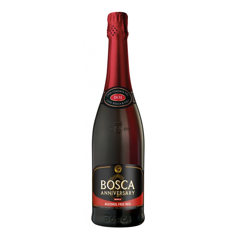 Gazuotas putojantis nealkoholinis vynas Bosca 750 ml raudonas, pusiau saldus