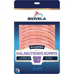 Virtas kalakutienos kumpis, 90g griežinėliais/Biovela