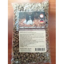 Visavertis pašaras suaugusiems mažų veislių šunims  Family  1kg