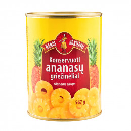 Konservuoti ananasų griežinėliai Mamos konservai 567g