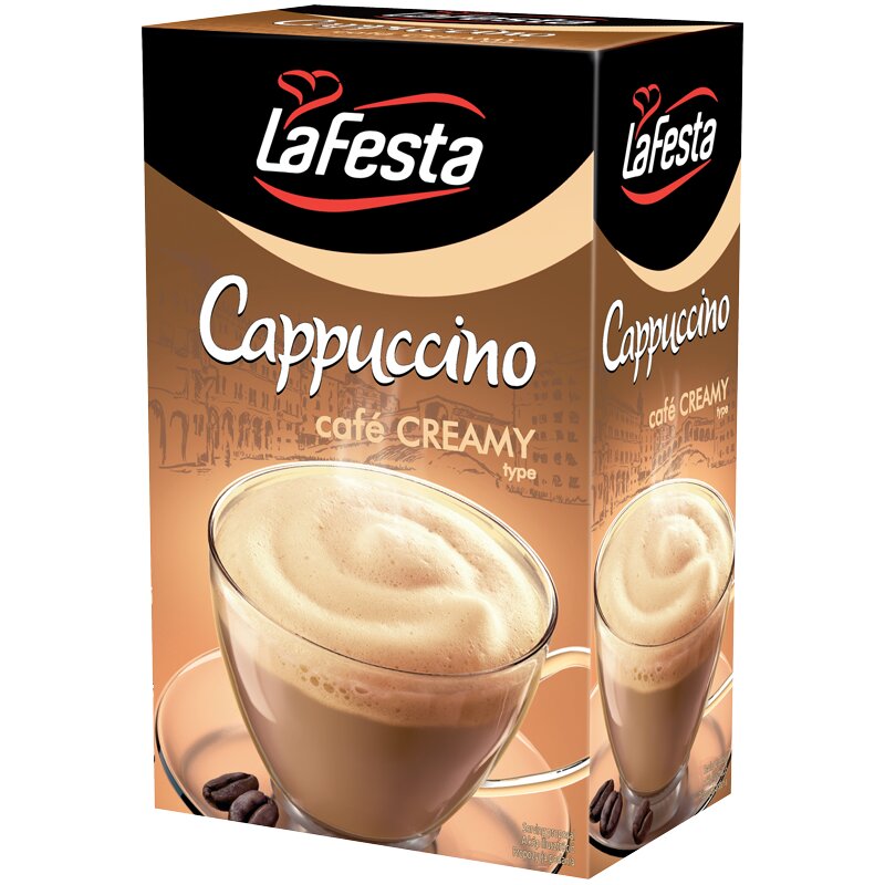Kapučino kavos gėrimas La Festa  10*12.5g grietinėlės skonio