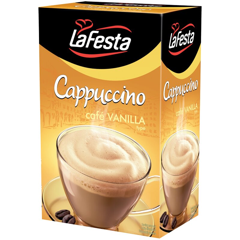 Kapučino kavos gėrimas La Festa  10*12.5g vanilės skonio